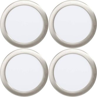 Loops 4 PACK Elegant Satin Nickel Ceiling Spotlight for Home D&eacute;cor Lighting in Metallics
