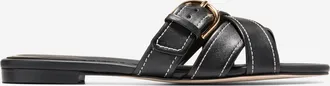 Cole Haan Womens Velma Buckle Slide Sandals - Black Size 10.5