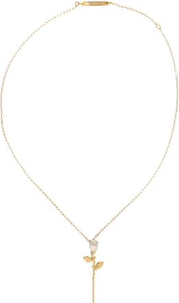 AMBUSH Womens Rose Charm Necklace In Gold