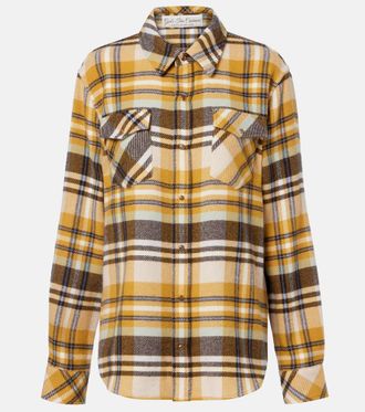 God's True Cashmere Abundance Tartan cashmere shirt with tigers eye