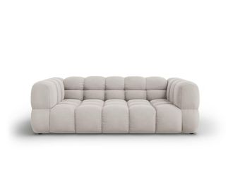 Cosmopolitan Design Sof&aacute; 3 plazas de terciopelo beige claro