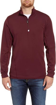 Cutter & Buck Traverse Stretch Quarter Zip Pullover in Bordeaux at Nordstrom, Size Xxx-Large