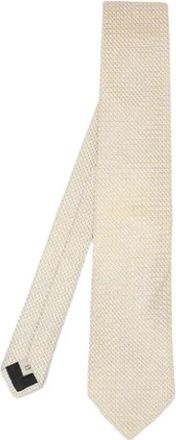 Burberry Pre-owned Zijden Stropdas - Heren - Vintage Accessoires - Geel - ONE Size - Vintage