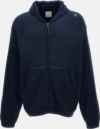 Roa Bee Sun Faded Organic Waffle Zip up Hoodie