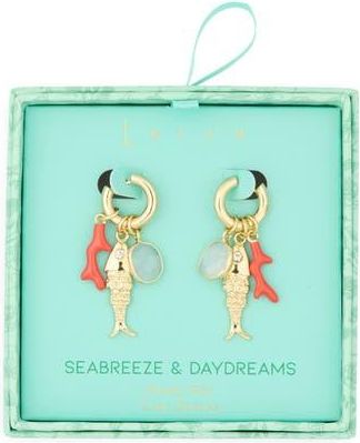 Leith Seabreeze & Daydreams Fish Drop Earrings in Red Multi- Gold at Nordstrom Rack