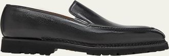 Bontoni Mens Dome Leather Lug-Sole Loafers