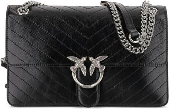 Pinko Borsa a spalla Classic Love trapuntata - Nero