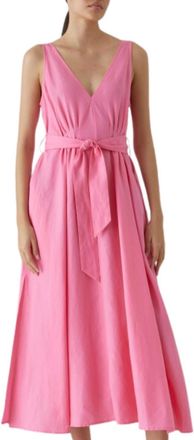 Closed Womens V Neck Dart Dress In Pink Lillies