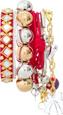 Amir Slama Bracciale con perline - Rosso