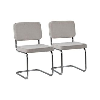 Happy Garden Set di 2 sedie a sbalzo maria in velluto a coste beige