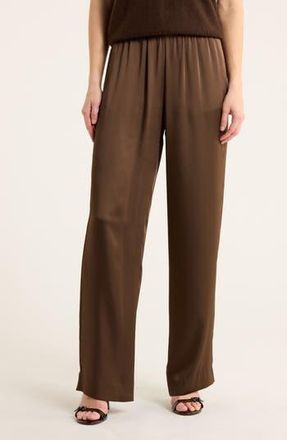 Vince Satin Pull-On Pants in Argan at Nordstrom Rack, Size Small