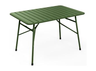 Vente-Unique Tavolo da giardino pieghevole L.110 cm in metallo Kaki - MIRMANDE di MYLIA