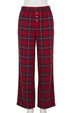 Z Supply Hangout Plaid Pants In Haute Red