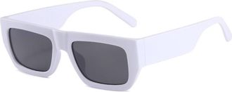 Generic Mens Outdoor Sunglasses Womens Vacation Commute Sports Sun Glasses(White)