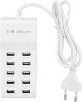 OEM Cargador Usb De 10 Puertos Y 5 V, Carga R&aacute;pida Inteligente Para Tel&eacute;fonos M&oacute;viles, Cargador Usb Port&aacute;til Para Viajes (enchufe Europeo)