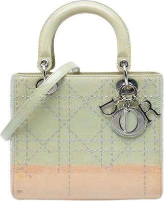 Dior Pre-owned Lady Handbag - Dames - Vintage Handtas - Groen - ONE Size - Leer - Vintage