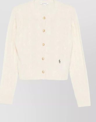 Sporty & Rich cable-knit cashmere cardigan