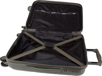 Momo Design Mens Trolley Military Green-Black Metallic Fiber Bags - Travel-Bags Green/black
