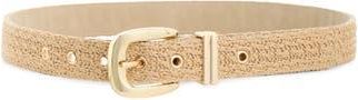 Steve Madden Faux Straw Woven Belt in Tan at Nordstrom Rack, Size X-Large