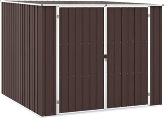 vidaXL Cobertizo de jardín acero galvanizado marrón 195x198x159 cm Vidaxl
