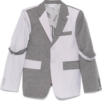 Thom Browne Blazer a righe - Grigio