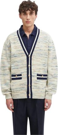 Dr&ocirc;le de Monsieur Le Cardigan Moulin&eacute; - Heren - Vesten - Veelkleurig - L - Wol - Truien & Vesten