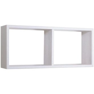 OEM Estante Rectangular De Pared 2 Compartimentos Mod. Morgana Roble Imperial
