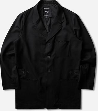 Yohji Yamamoto Men s Wool Chore Coat Black