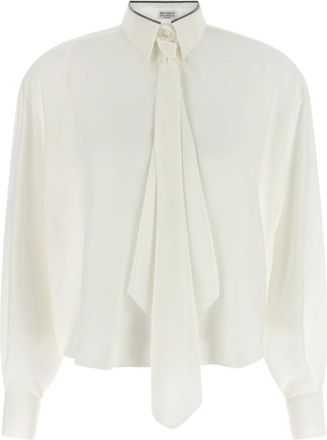Brunello Cucinelli Donna, Camicette, Bianco, L, new