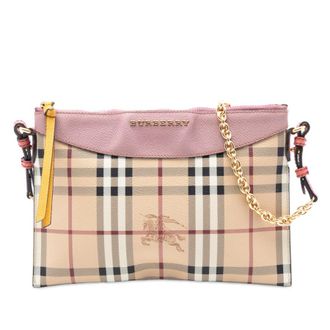 Burberry Pre-owned Burberry Haymarket Check Coated Canvas Peyton Crossbody ROSCALB5SIB
