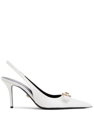 Versace Medusa 95 85mm leather pumps - women - Goat Skin/Lamb Skin/Lamb Skin/Calf Leather/Calf Leather - 37.5 - White