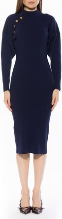 Alexia Admor INDIGO MIDI KNIT DRESS in Navy at Nordstrom, Size X-Small