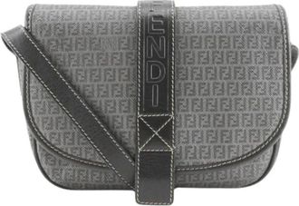 Fendi Pre-owned Cross Body Bags, female, Gray, Size: ONE SIZE Pre-owned Plastic Cross Body Bag