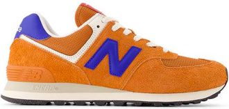 New Balance Unisex 574 in Marrone/Blu, Pelle Scamosciata/Rete, Taglia 37.5