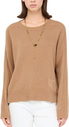 Liu Jo Rondgebreide kleding - Dames - Ronde hals truien - Bruin - XS - Truien & Vesten