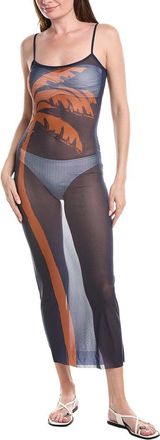 WeWoreWhat Weworewhat Mesh Scoop Maxi Slip Dress