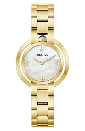 Bulova Rubaiyat Bracelet Watch, 30.5mm in Gold-Tone at Nordstrom