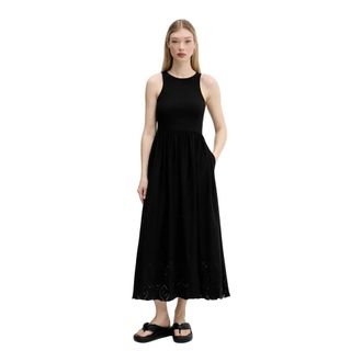 Desigual Dijon Jurk - Dames - Casual kleedjes - Zwart - XS - Katoen - Kleedjes