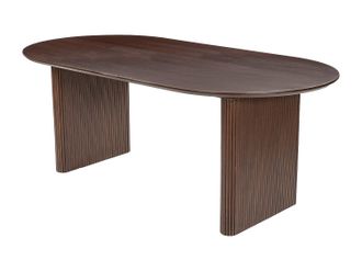 Vente-Unique Mesa de comedor de 8 cubiertos de madera de manglar - Natural - NEVILI