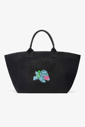 Ganni Mixed Black Puppy XXL Tote