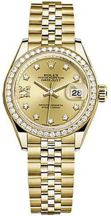 Rolex Lady-Datejust Champagne Diamond Dial Jubilee Watch 279138CRDJ