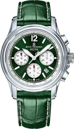 Revue Thommen Horloges - Heren - Horloges - Groen - ONE Size - Leer - Accessoires