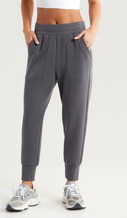 Zella Ultra Soft High Waist Joggers in Grey Forged at Nordstrom, Size X-Small