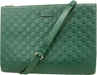 Gucci Green Leather Shoulder Bag (Pre-Owned)