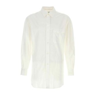 Yohji Yamamoto Casual Shirts, male, White, Size: L Cotton Shirt
