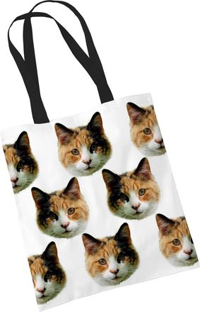Bang Tidy Clothing Cat Tote Print Bag - Calico Cat Shopping Shoulder Bag Gifts