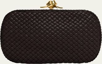 Bottega Veneta Padded Leather Sculptural Knot Clutch Bag