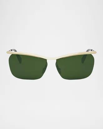 Celine Men & apos;s Metal Shield Sunglasses