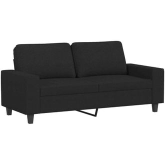 vidaXL Divano a 2 Posti Nero 120 cm in Tessuto vidaXL 838129