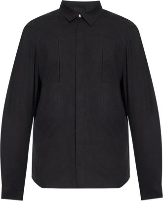 Rick Owens Camicia con inserti - Nero
